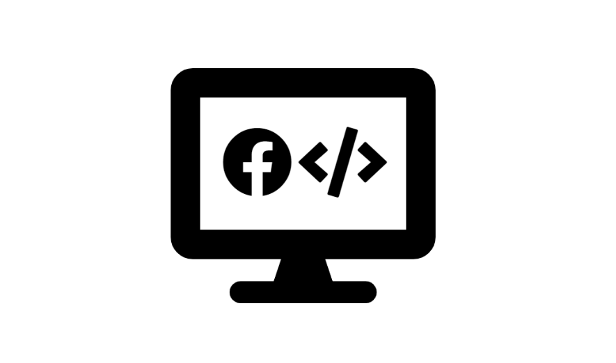 Skærm med facebook logo og tegn