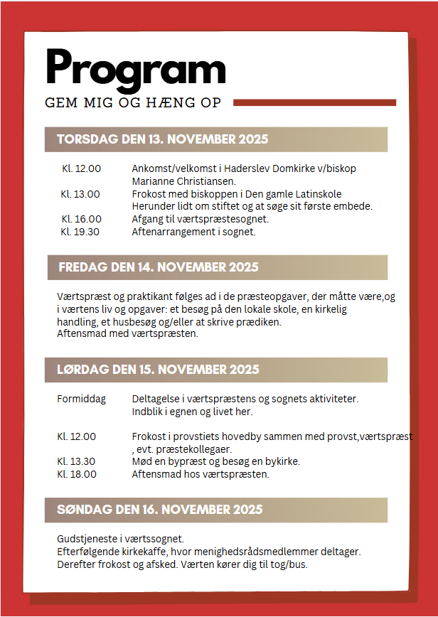 Program forside præstepraktik